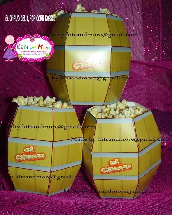 El chavo del 8, pop corn barril, on Etsy, $5.00 | Birthday ideas ...