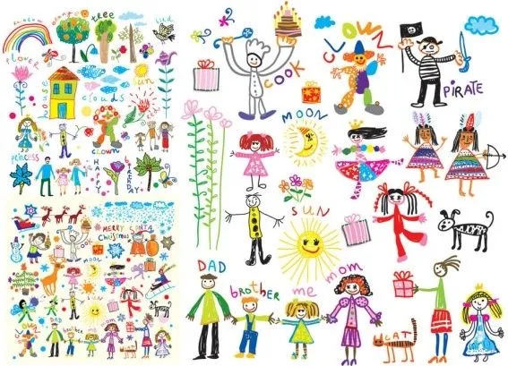 Cheerful children clip art illustrations Vector clip art - Free ... Cheerful children clip art illustrations Vector clip art - Free ...