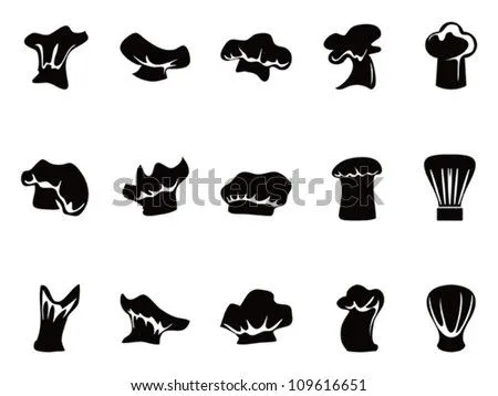 Chef Hats Icon Set Ilustración vectorial en stock 109616651 ...