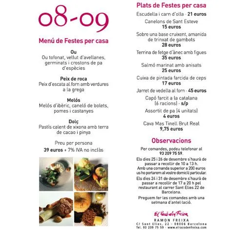 Los grandes chefs preparan menús navideños para llevar Los grandes chefs preparan menús navideños para llevar