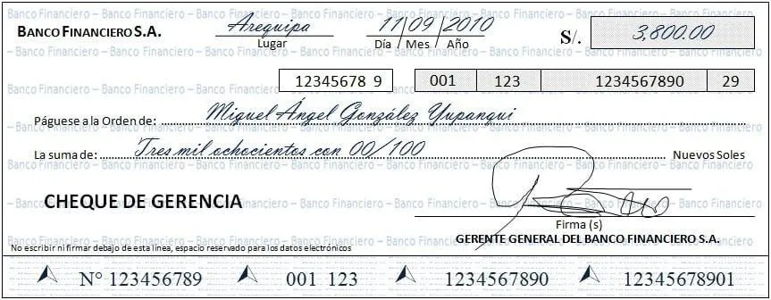 Qué es un cheque de gerencia? | Curiosoando Qué es un cheque de gerencia? | Curiosoando
