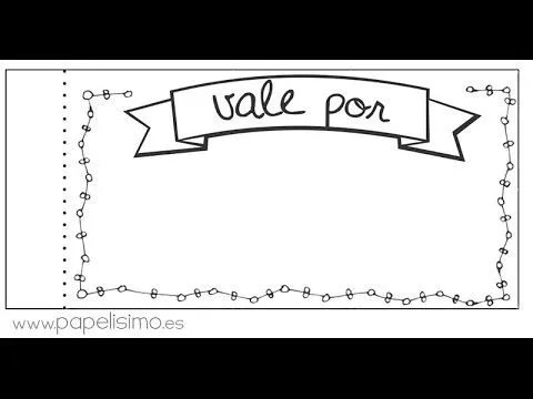 Chequera para imprimir "vale por" - Papelisimo Chequera para imprimir "vale por" - Papelisimo