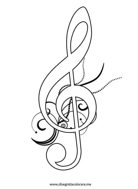 Chiave di violino stilizzata | Disegni da colorare