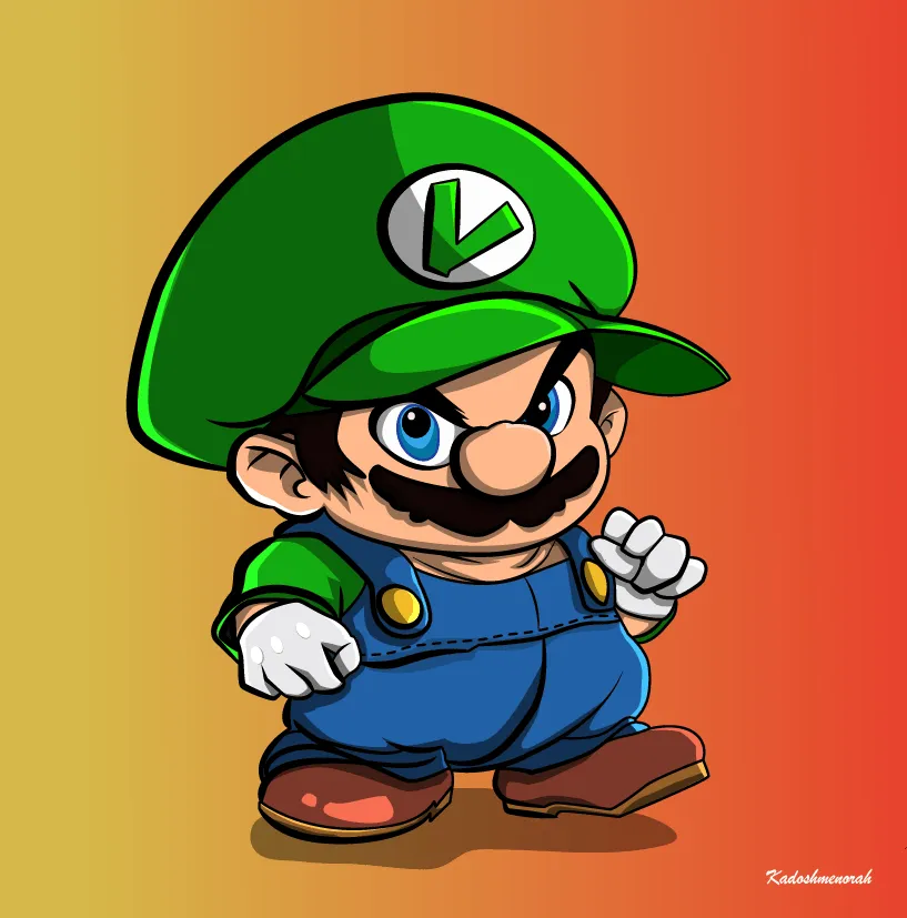 CHIBI DRAWING OF LUIGI CHIBI│DIBUJO CHIBI DE LUIGI CHIBI [ING - SPA] | PeakD