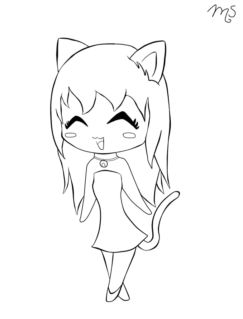 Chibi para colorear - Imagui