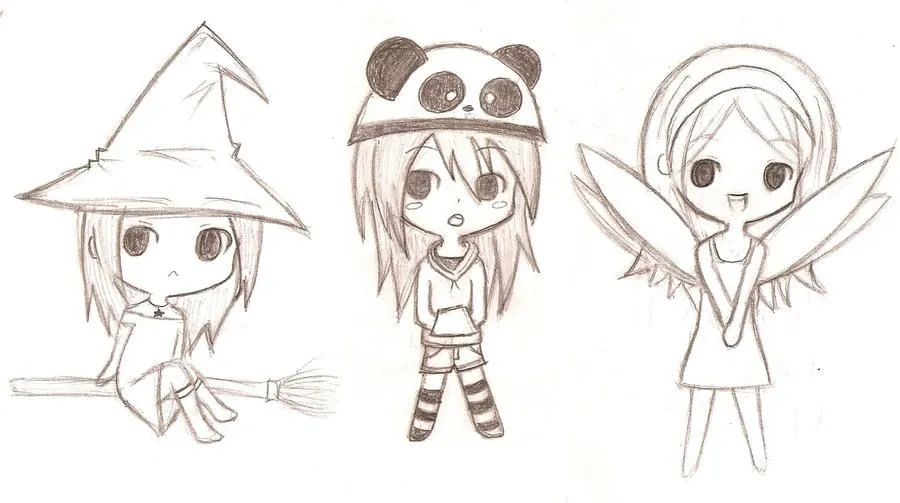 Chibi Trio 1 by penguinphoebe on DeviantArt