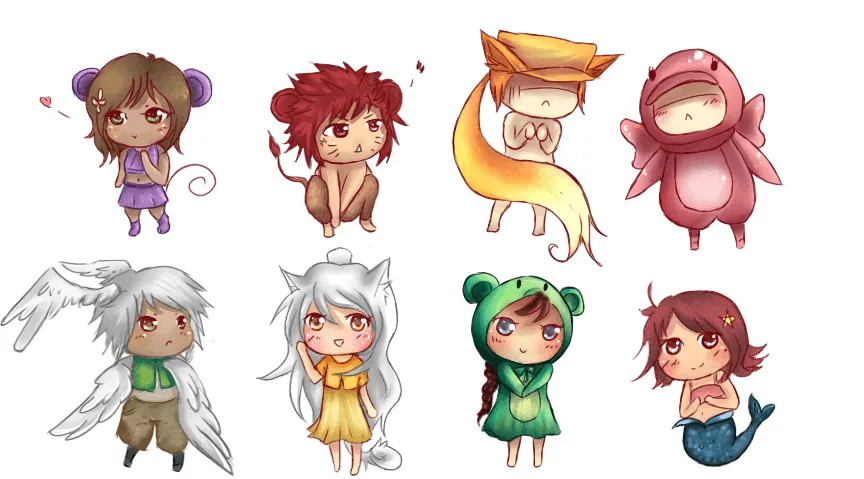 Chibis de animales - Imagui
