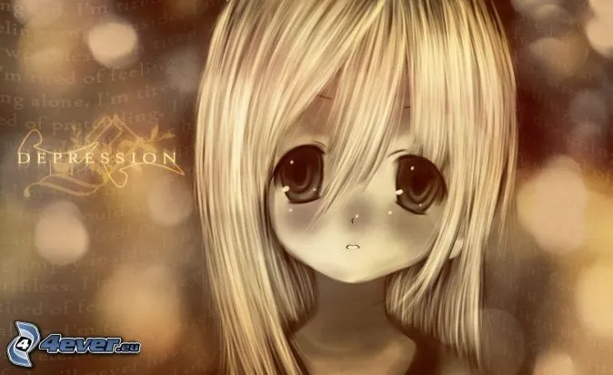 chica-anime,-chica-triste- ...