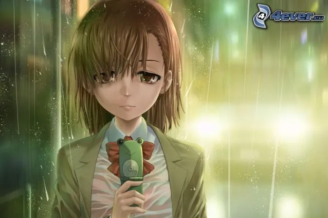 chica-anime,-chica-triste,- ...