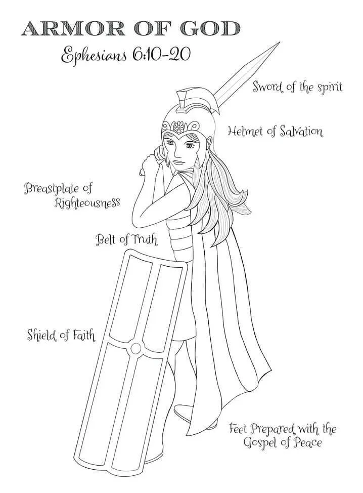 Chica Armadura de Dios para colorear, imprimir e dibujar –ColoringOnly.Com Chica Armadura de Dios para colorear, imprimir e dibujar –ColoringOnly.Com