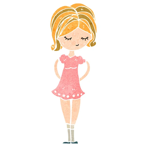 Chica bonita caricatura retro — Vector stock © lineartestpilot ... Chica bonita caricatura retro — Vector stock © lineartestpilot ...