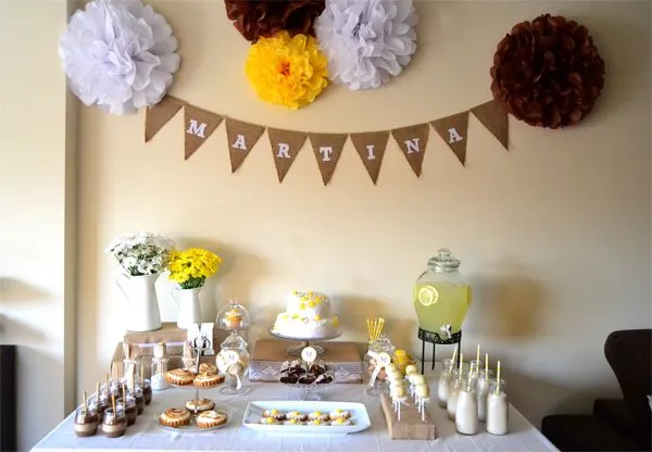 La chica de la casa de caramelo: Baby shower vintage para Martina