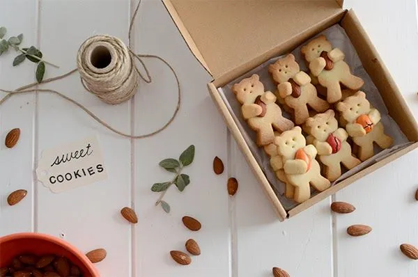 La chica de la casa de caramelo: Galletas de ositos con almendras ...