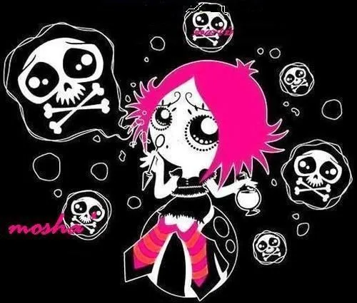 Chica emo con calaveras - Imagenes con Frases, Fotos y Carteles ...