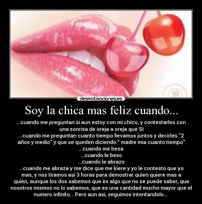 Soy la chica mas feliz cuando... | Desmotivaciones Soy la chica mas feliz cuando... | Desmotivaciones