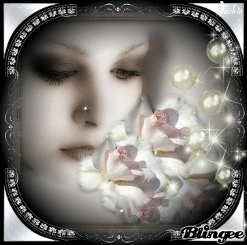 chica rosas blancas Picture #92687742 | Blingee.