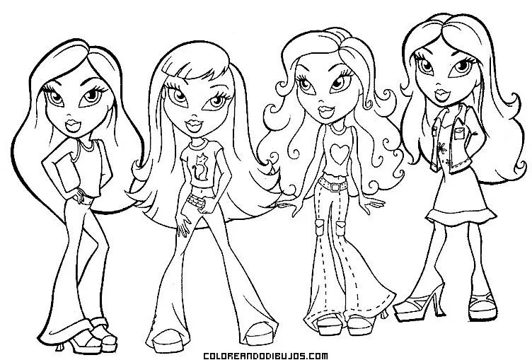 Chicas Bratz para colorear