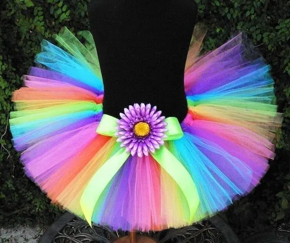 Chicas brillante Custom cosido Rainbow tutú para por TutuTiara Chicas brillante Custom cosido Rainbow tutú para por TutuTiara