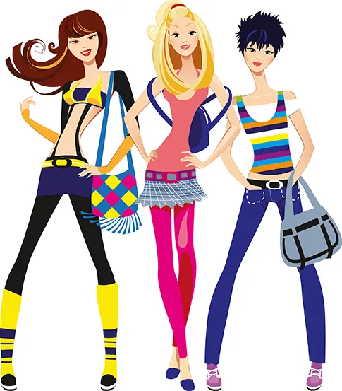 Chicas de compras 03 | Vector ClipArt