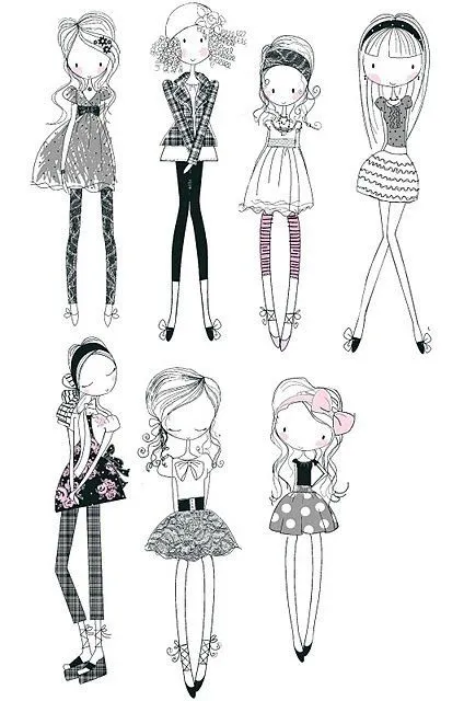 7 Chicas dibujadas, una Imágen de Arte | Muñecas | Pinterest 7 Chicas dibujadas, una Imágen de Arte | Muñecas | Pinterest