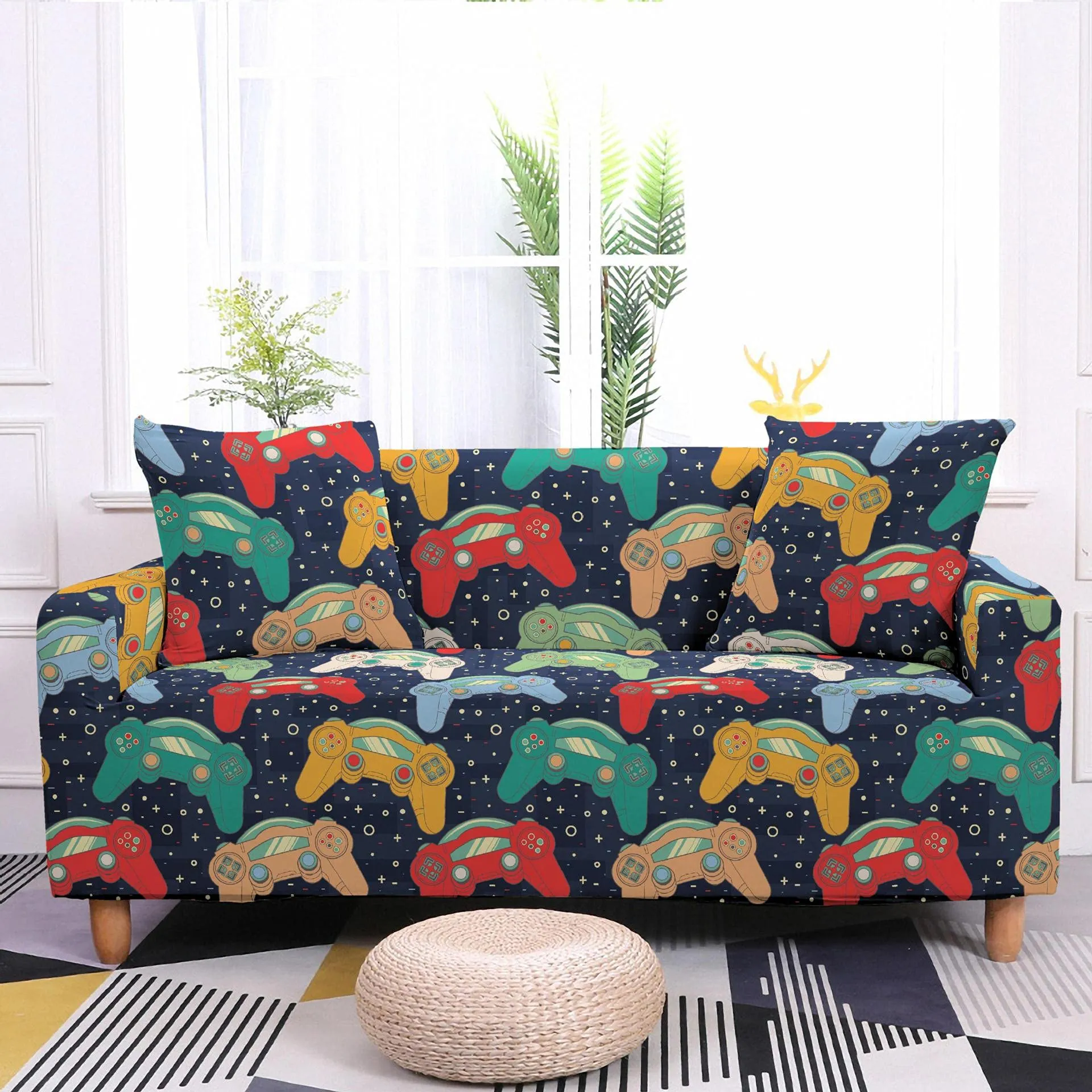 Chickwin Fundas de Sofa Elasticas para 1, 2, 3, 4 Plazas, Juego 3D Funda de Sofá Chickwin Fundas de Sofa Elasticas para 1, 2, 3, 4 Plazas, Juego 3D Funda de Sofá
