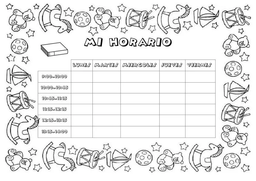 Horarios divertidos para colorear. Nuevas distribuciónes de horas – Planeta  Escuela TIC 2.0