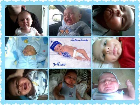 Hacer collage de caritas de mi bebé - Imagui