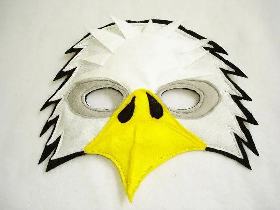 Children's Woodland Animal BALD EAGLE Felt Mask Children's Woodland Animal BALD EAGLE Felt Mask