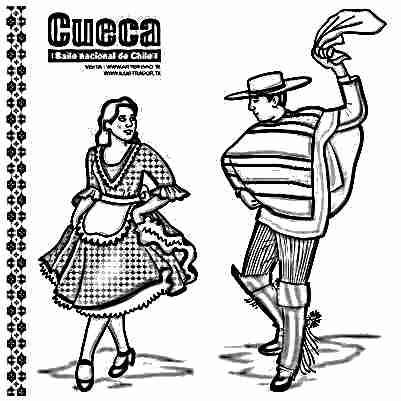 Imagenes de parejas de cueca para pintar - Imagui