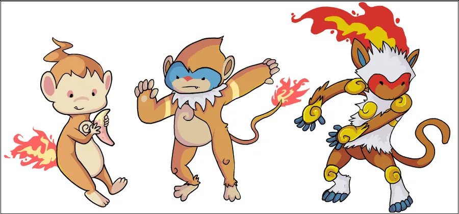 Chimchar, Monferno, Infernape by HappyCrumble on DeviantArt Chimchar, Monferno, Infernape by HappyCrumble on DeviantArt