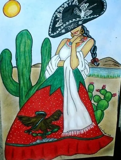 Dibujos de la china poblana para colorear - Imagui Dibujos de la china poblana para colorear - Imagui