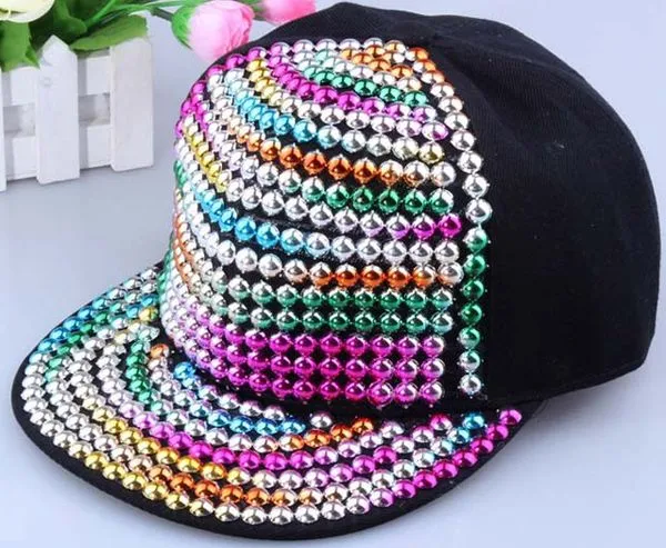 China tapa de elegante Diamante colorido snapback barato ...