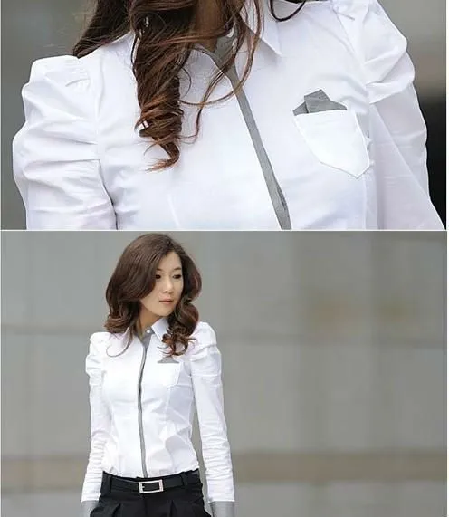 Chino uniforme de la oficina de diseños para la camisa de la mujer ... Chino uniforme de la oficina de diseños para la camisa de la mujer ...