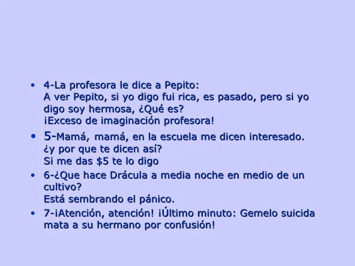 Chistes de pepito malcriados cortos - Imagui Chistes de pepito malcriados cortos - Imagui