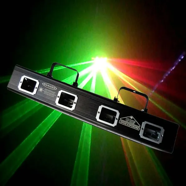 chistmas 4 de iluminación láser cabezas luces efectos láser etapa ...