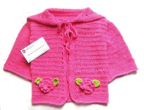 Chompa a crochet para niña - Imagui | patrón gratis | Pinterest ...
