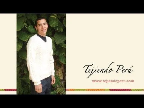 Chompa con trenzas para hombre tejida en dos agujas o palillos ... Chompa con trenzas para hombre tejida en dos agujas o palillos ...