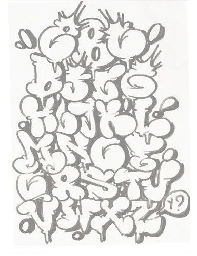 Las chorradikas de Laury: Abecedario grafittero para fieltro Las chorradikas de Laury: Abecedario grafittero para fieltro