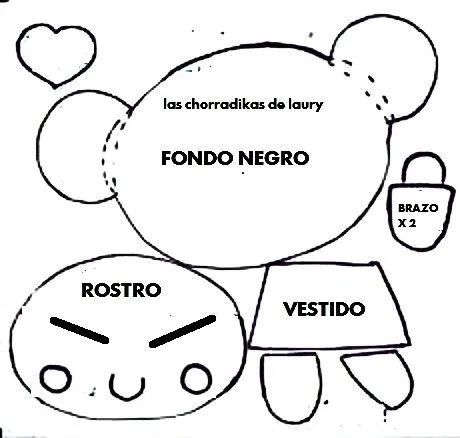 Las chorradikas de Laury: Patrón PUCCA para Fomi o Fieltro Las chorradikas de Laury: Patrón PUCCA para Fomi o Fieltro