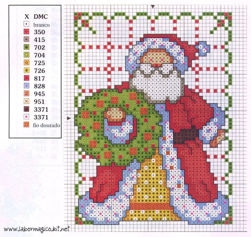 Las chorradikas de Laury: Patrones Santa Claus en punto de cruz