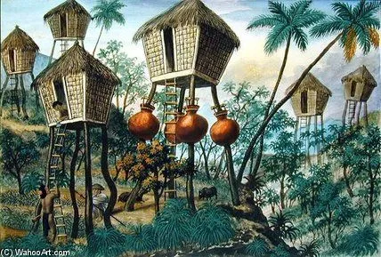 Chozas de los indios de la montaña" de Jose Honorato Lozano (1821 ... Chozas de los indios de la montaña" de Jose Honorato Lozano (1821 ...