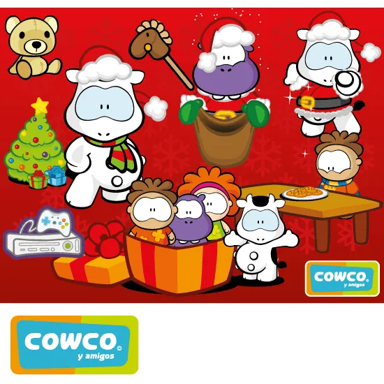 Christma Cowco y amigos - vector | Vector ClipArt Christma Cowco y amigos - vector | Vector ClipArt
