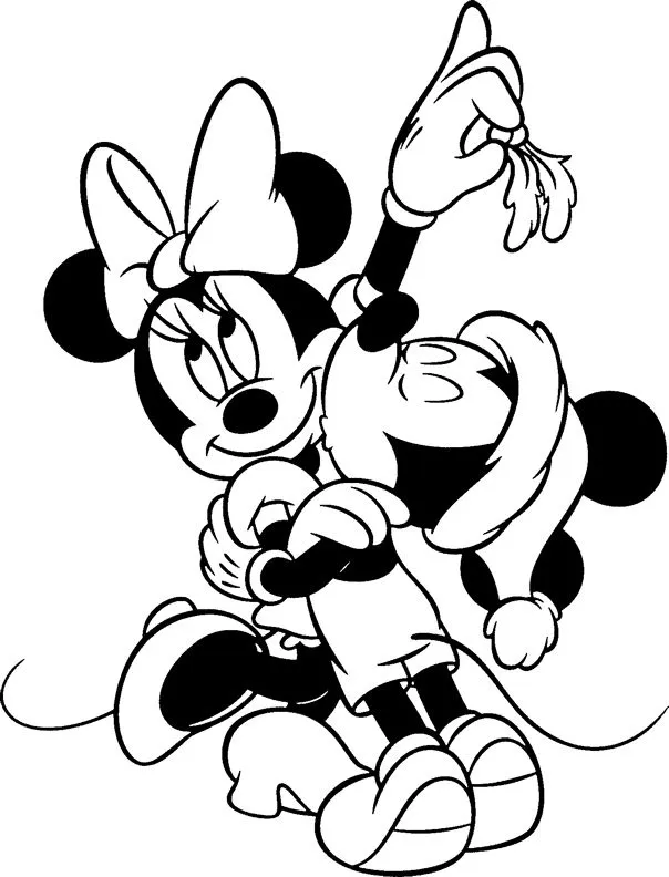 Christmas Disney Coloring Pages with Mickey and Mini Mouse ...