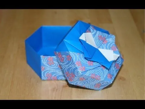 Christmas Origami - Hexagonal gift box - YouTube