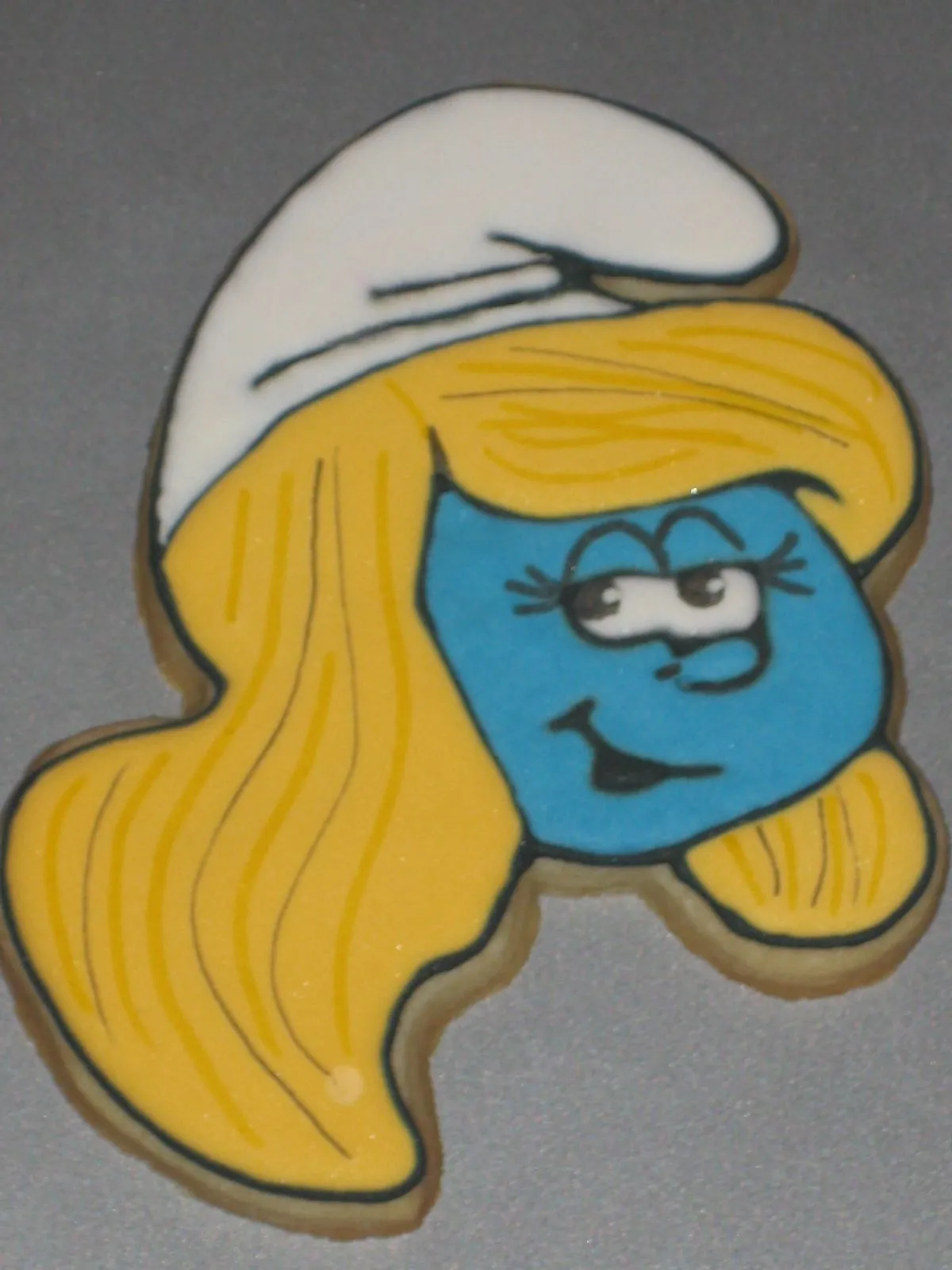 Chupadedos: Pitufina en galleta