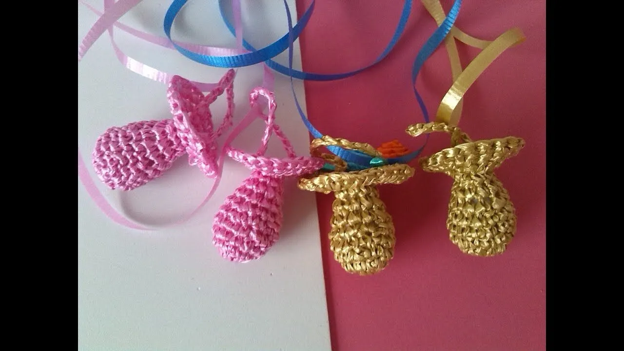 Chupete Tejido para Baby Shower!!! - YouTube
