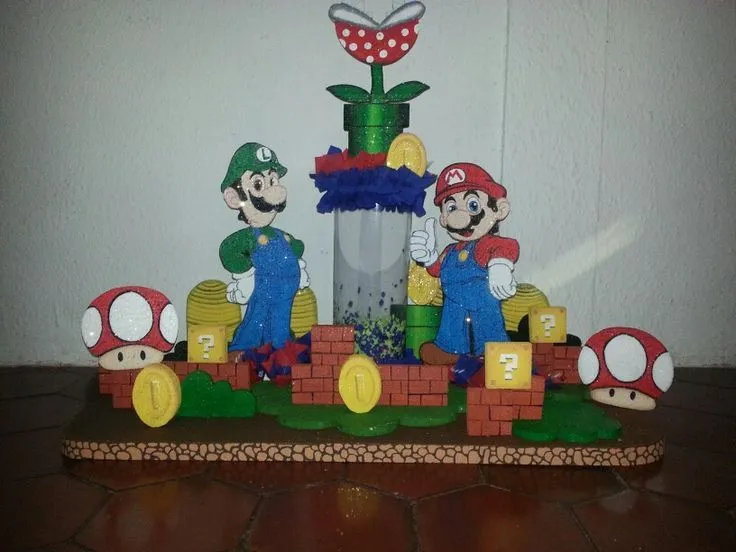 Figura para decorar y Chupetera pequeña de Mario Bros | Ideas para ...