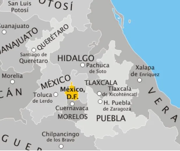 Ciclo Escolar: División Política de México -Mapa