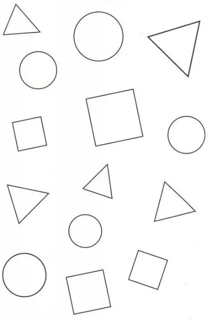 Ciclo Escolar: Figuras Geométricas -Dibujos para colorear
