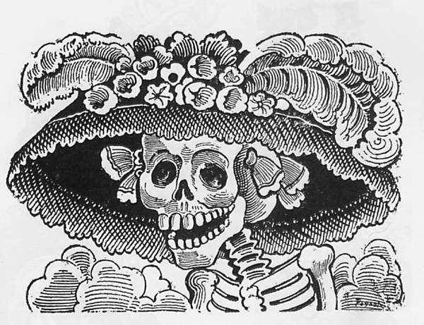 Ciclo Escolar: El Dia de Muertos - Dibujos para Colorear.